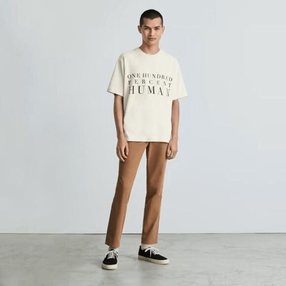 NEW EVERLANE The 100% Human Everyone Tee t-shirt in Canvas Size XXL - Picture 1 of 3